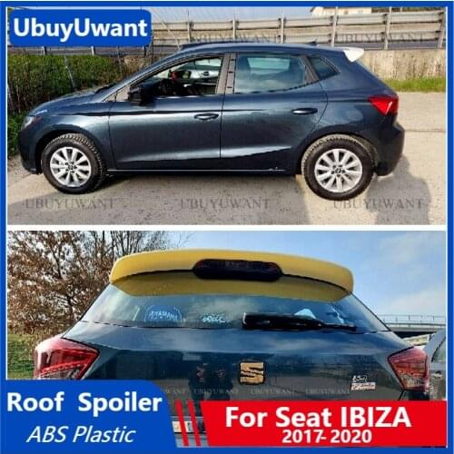 UBUYUWANT High Quality ABS Platic Rear Roof Lip Spoiler For VW Seat IBIZA TGI/FR Hatchback 2017 - 2020 Car Tail Wing Decoration