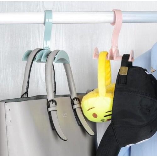 Bag rotating rack creative double tie hanging bag rack hanging clothes hook