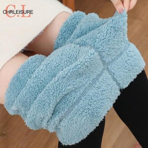 CHRLEISURE Women Winter Plus Velvet Leggings Clouds Velvet High Waist Thicken Legging Femme Warm Leggings