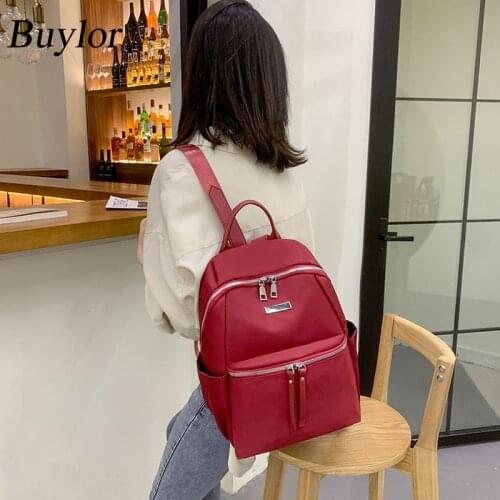 Buylor Retro Oxford Bagpack Women Fashion Ladies Backpack Cloth Casual Backpack School Bag Girls Travel Back Pack Female