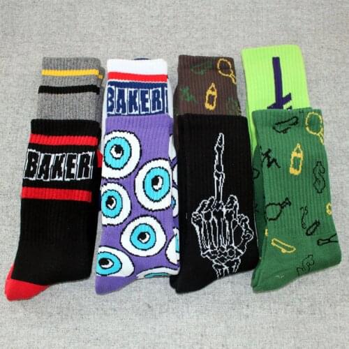1 pair/lot New Fashion DEATHWISH Jasper Baker Harajuku Style odd Thick Terry happy Socks Skateboard Cotton mens socks