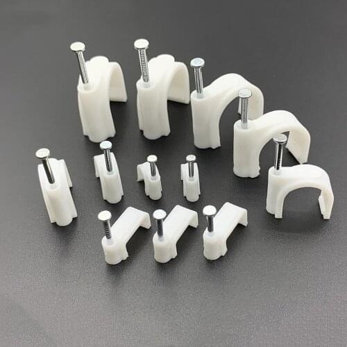 5mm circle steel nail Cable Clamp / Cable Clips