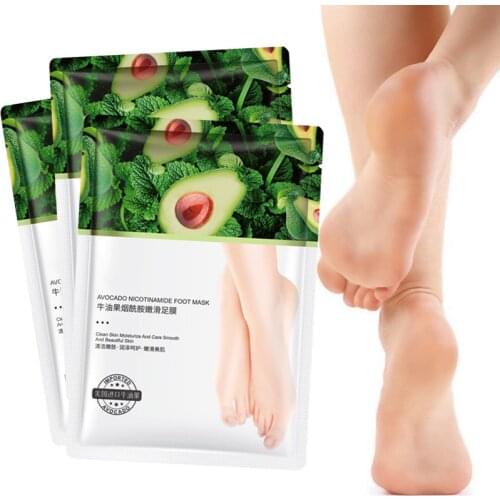 3Pair Feet Exfoliating Foot Masks Pedicure Socks Exfoliation Scrub Feet Mask Remove Dead Skin Heels Foot Peeling Mask Foot Spa