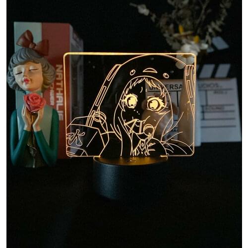 3d Lamp Anime Kakegurui Compulsive Gambler Runa Yomozuki for Bedroom Decorative Night Light Kids Room Manga Kakegurui Led Light