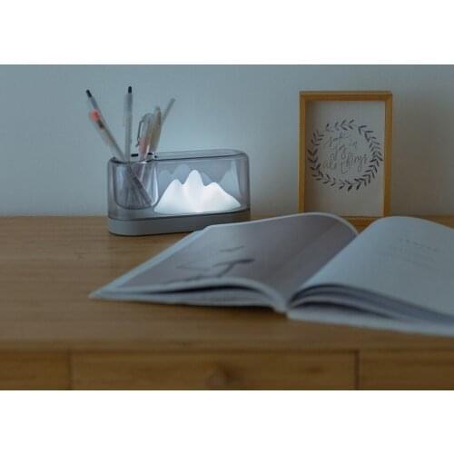 7 Colors Change Mountain Night Light 1200mAh USB Rechargeable LED Table Lamp Dimmable Creative Atmosphere Light Bedside Lamp