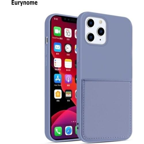 Liquid Card Slot Case for iPhone 13 Pro Max 12 Mini XS 11 Pro Max XR X 7 8 Plus Shockproof Full Protector Soft Silicone Cover