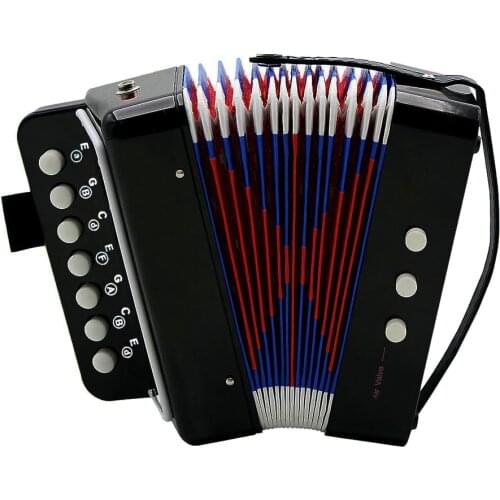 Children Accordion 7 Keys 2 Bass Mini Accordion Educational Musical Instrument Rhythm Band Toy for Kids
