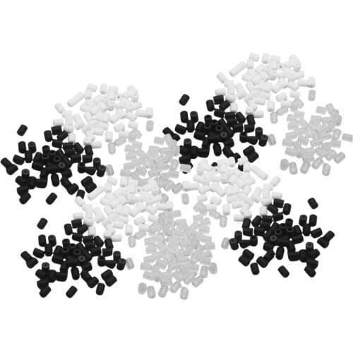 1000Pieces Lock Ends Toggle Silicone Cord Stopper Rubber Adjuster for Making