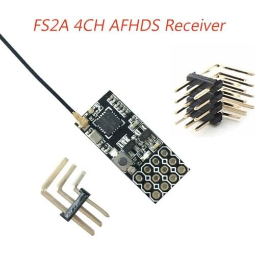 FS2A 4CH AFHDS 2A Mini Compatible Receiver PWM Output for Flysky i6 i6X i6S /FS-i6 FS-i6X FS-i6S Transmitter RC FPV Racing Drone