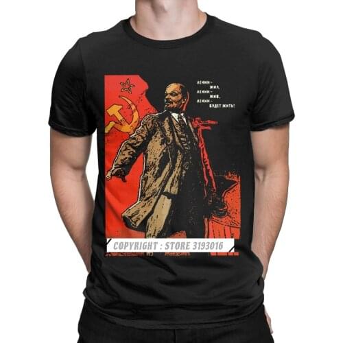Hipster Male Shirt Lenin Will Live Forever Tshirt Communism Marxism Socialism Funny Tee Shirt Awesome Fitness 3D T Shirt