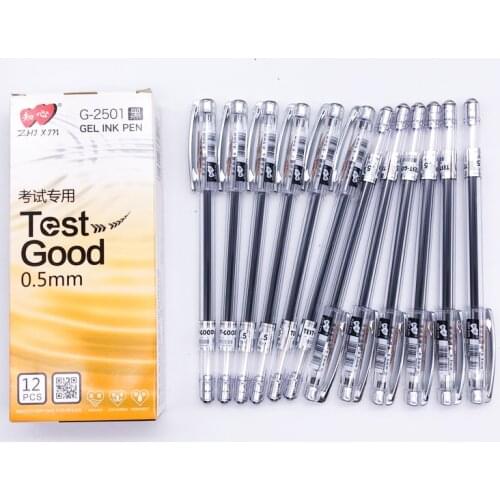 12 pcs/lot Gel Pen 0.5mm Colour Ink Pens Marker Writing Stationery Fashion Style School Office Supplies Gift