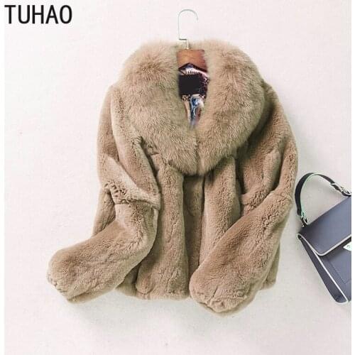 ImiTtion Rex Rabbit Fur coat Womans clothes short sleeve imiTtion fur collar Faux Fur Short Jackets FUR0073