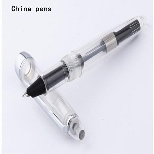 Jinhao Transparent white spiral interface Types student School student Office Extra fine Nib Fountain Pen New