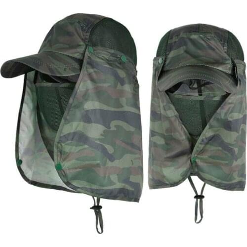 Waterproof camo fishing hat outdoor sports sunscreen camouflage fishermen sun hat quick dry garden hat dropship