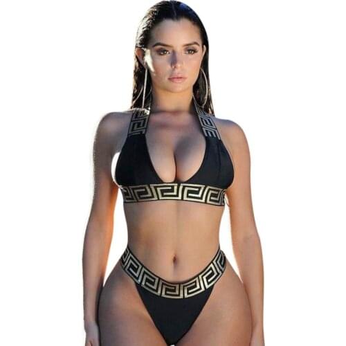 2020 Sexy Bikini Set Women Swimwear Bandage Swimsuit Crop Top Bikinis Mujer Swimming Bathing Suit Biquini Push Up Beach Dress