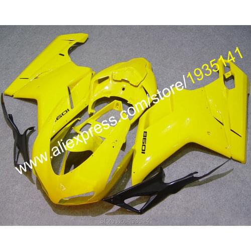Body Kit Cowling For Ducati 848 1098 2007 08 09 10 2011 Year 1098S 1198 Motorbike Yellow Fairing (Injection molding)