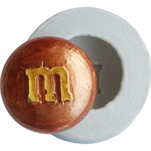 M Chocolate Beans Silicone Mold Pastry Biscuits Fondant Mold Candle Clay Soap Ice Cube Candy Mould Baking Cake Decorating Tools