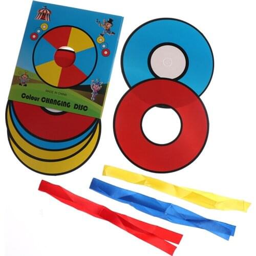 Color Changing Laser CD Magic Tricks CD Colour Change In Empty Bag Magia Magician Stage Gimmick Illusion Accessories