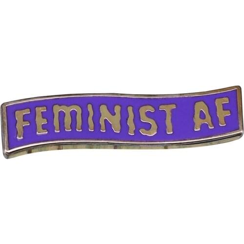 Cute feminist badge trendy girl power art jewelry