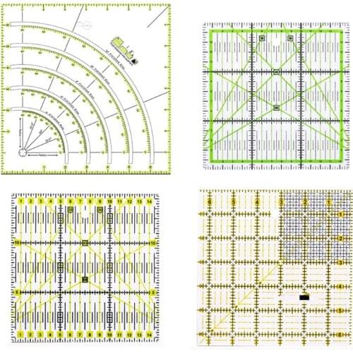 Multifunction Acrylic Patchwork Drawing Ruler Quilting Sewing Measuring Tools 667A