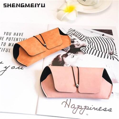 Fashion Men Women Glasses Case PU Leather Cover Sunglasses Case Portable Soft Glasses Box Pouch Bag Accessories