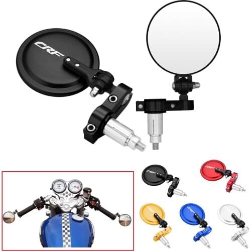 Motorcycle Mirrors - 3 Inch Round Folding Bar End Side Mirror Compatible with For Honda CRF250R CRF450R CRF1000 CRF 250 450 150R