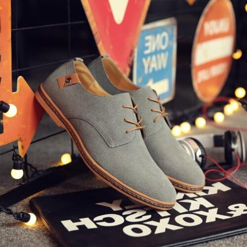 2017 Hot Sale Fashion Men Suede Leather Casual Shoes Men Spring Autumn Tide Brand Designer Casual Men Shoes Lace Up Shoes Men