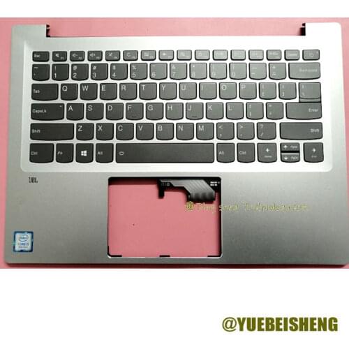 YUEBEISHENG 96%New For Lenovo Ideapad 720S-14IKB 720S-14 palmrest US keyboard upper cover upper case,Silver