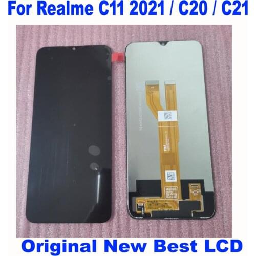Original New C20 / C21 Glass LCD Display Touch Screen Digitizer Assembly Sensor For Oppo Realme C11 2021 RMX3231 Phone Pantalla