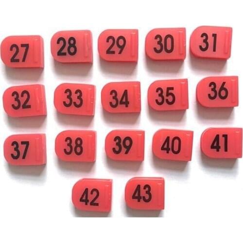 Garment Divider Sign Snap Plastic Sizer Marker Yellow Red Clip Coat Size Number Marking Button Size Buckle Clamp