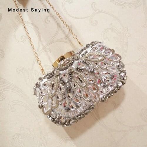 Luxury Square Crystal Wedding Party Banquet Handbags 2018 Fashion Women Silver Prom Evening Purse Dolly Bags Wedding Accessories