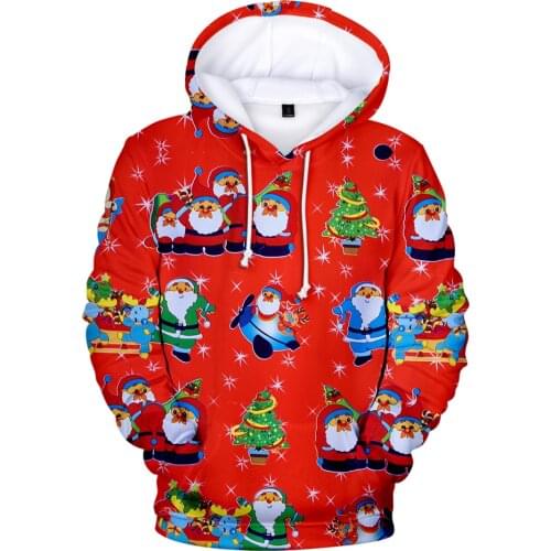 Christmas Hoodie Sweatshirt Fashion Men/Women Winter Warm 3D Hooded Pullover Long Sleeve Sweatshirts Boy/girls Hip Hop Hoodies
