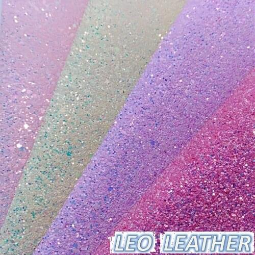 Synthetic Leather Faux Leather Fabric Glitter Chunky glittle leather for Sewing DIY Fabric Leather P519