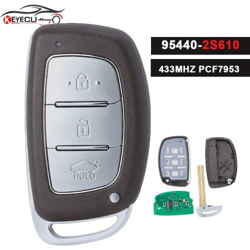 KEYECU Smart Remote Car Key Fob 3 Button 433MHz PCF7935 Chip for Hyundai IX35 2015+ FCC ID: 95440-2S610