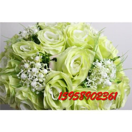 SPR -GREEN-10pcs/lot wedding road lead artificial wedding table flower center flower ball decoration