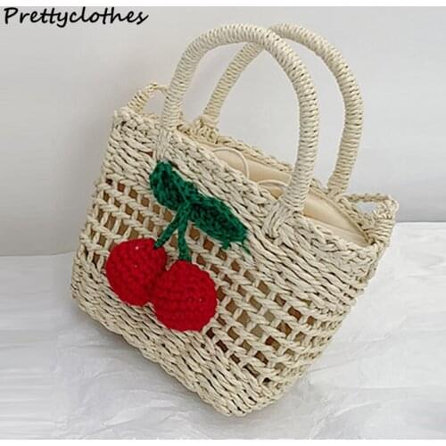 Hollow Cute Small Bags For Women Straw Woven Shoulder Portable Hand-Woven Female Beach Vacation Mini Bag Travel Fashion Holiday