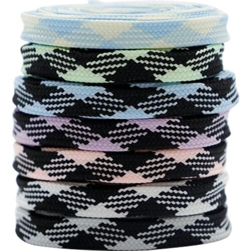 10 Colors 60-180cm Luminous gingham Lacet Flat mix color Shoe Laces Glow In The Dark Night Fluorescent Shoelace Wild Exploration