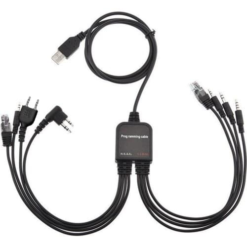 SOONHUA 8 In 1 USB Programming Cable USB Cables With CD Driver For Baofeng Radio