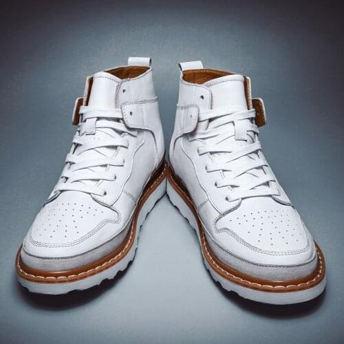 2020 spring and autumn new mens work sports boots high-top warm casual board boots mens retro style boots mens shoes