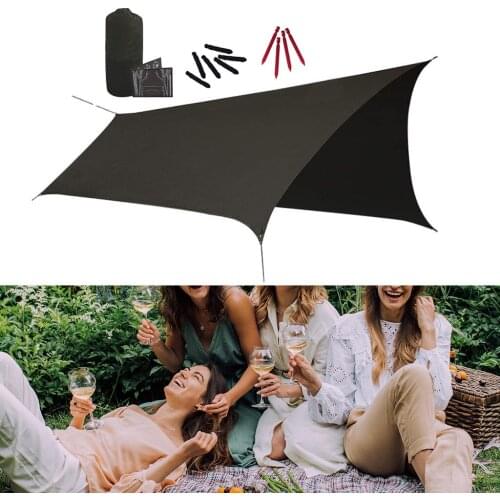 Waterproof Camping Tent Tarp Rain Shelter Hammock Awning Sun