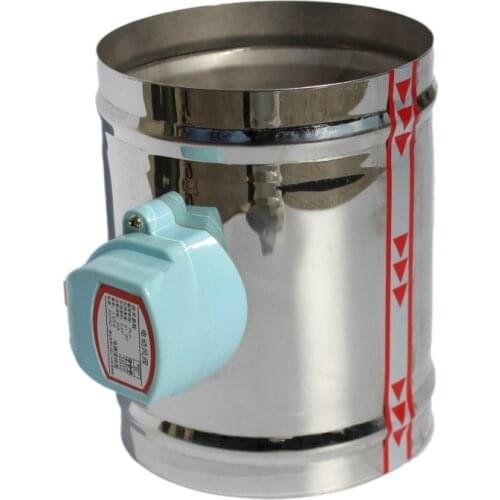 150mm stainless steel air damper valve HVAC electric air duct motorized damper for 6"ventilation pipe valve 220V