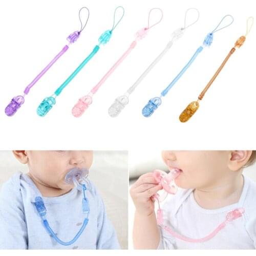 Baby Soother Clip Infant Toddler Pacifier Spring Soother Nipple Clip Anti-drop Chain Chain Holder Strap Infant Chew Toy For Baby