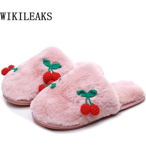 Ladies Cute Slippers Mules Shoes Women 2020 Plush Home Slippers Fuzzy Designer Flat Funny Slippers Fashion Indoor Woman Shoes