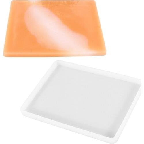 10pcs DIY Silicone Molds, Resin Casting Molds ,Clay Mold Tools, Flat Round/Oval/Rectangle Shape ,White F60