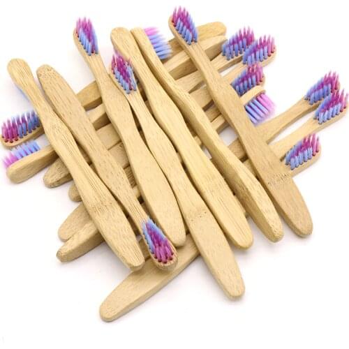 DR.PERFECT 100 Pcs Child Mixed Color Bamboo Toothbrush Wholesale Eco friendly Bamboo Toothbrush Special only for Mayara
