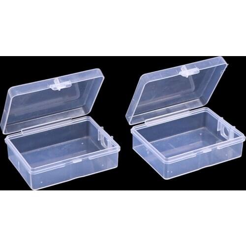 2pcs Transparent Chapter Box Hanging Mini Key Photo Boxes Home Storage Box