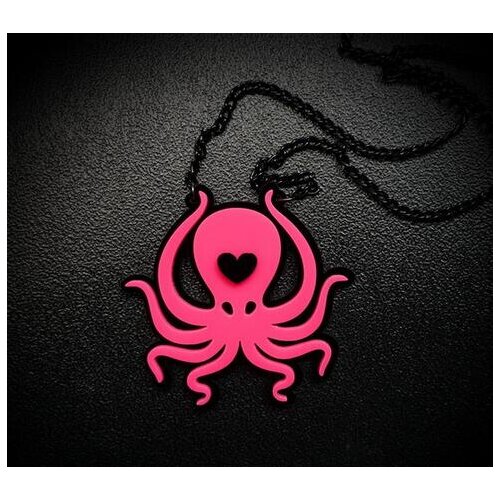 2018 New Acrylic Octopus pendant necklace simple style animal Pink Octopus necklace for men unisex punk new fashion jewelry