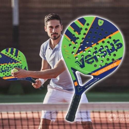 2021 Professional Full Carbon Beach Tennis Paddle Racket Soft EVA Face Tennis Racket With Bag Multicolor Options Generic