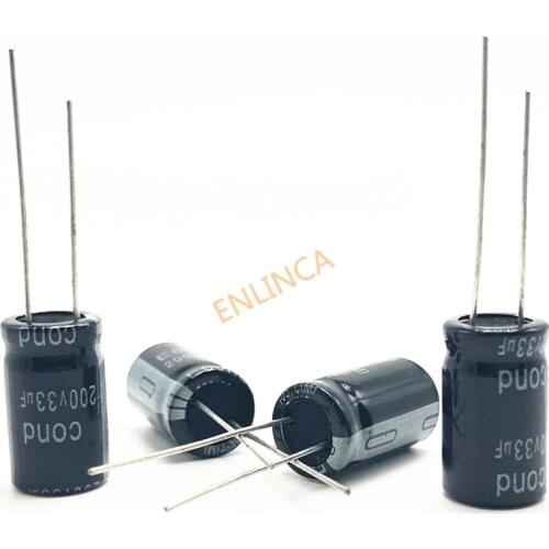 30pcs/lot 200V 33UF 10*16 20% RADIAL aluminum electrolytic capacitor 33000nf 20