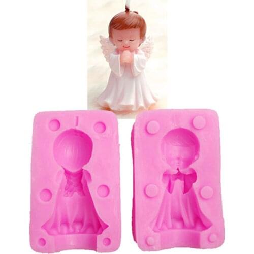 Angel Baby 3D Silicone Cake Mold Chocolate Candy Molds Fondant Cake Decorating Tools DIY Fondant Soap Pastry Baking Mold M996